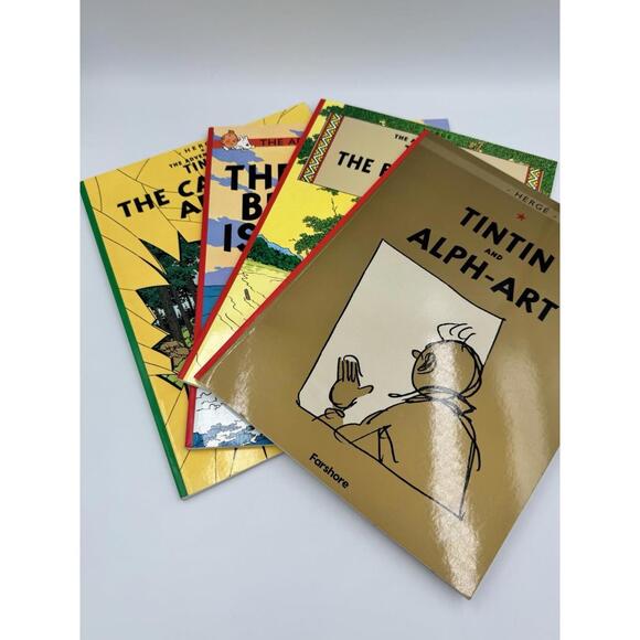 The Adventures of TinTin Comic Book Graphic Novel Lot Of 4 Herge Egmont Near Min - Picture 1 of 9